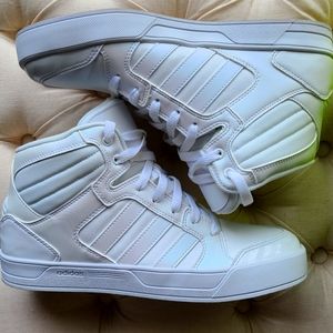 Women's white hightop addidas size 9